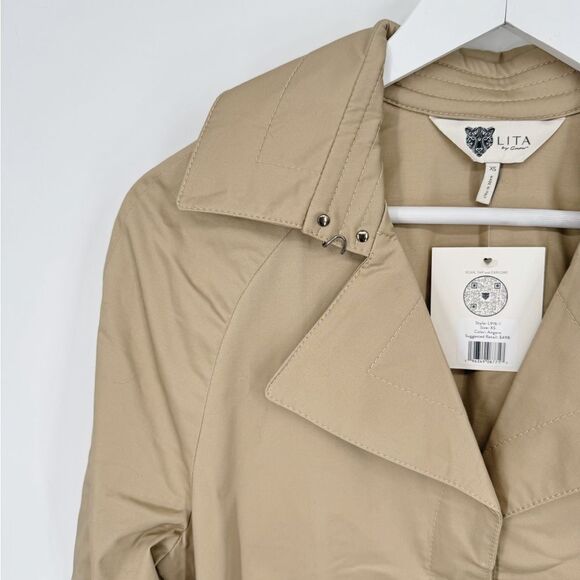 Revolve x LITA by Ciara Belted Trench Coat in Angora NWT Sz XS - Picture 5 of 11